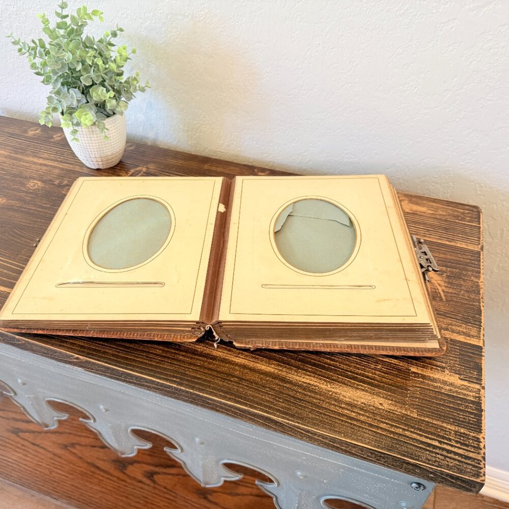 142-Year-Old Victorian Leather Photo Album - Picture 11 of 16